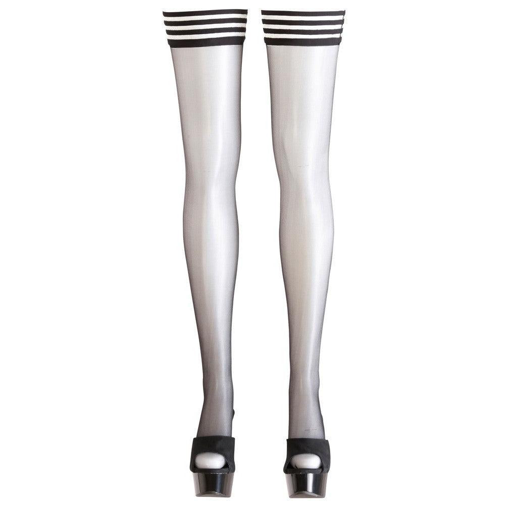 Cottelli Elegant Hold-Up Stockings Black