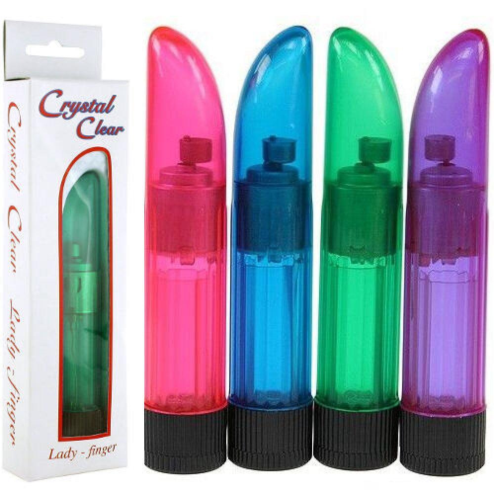 Crystal Clear Ladyfinger Classic Vibrator Pink