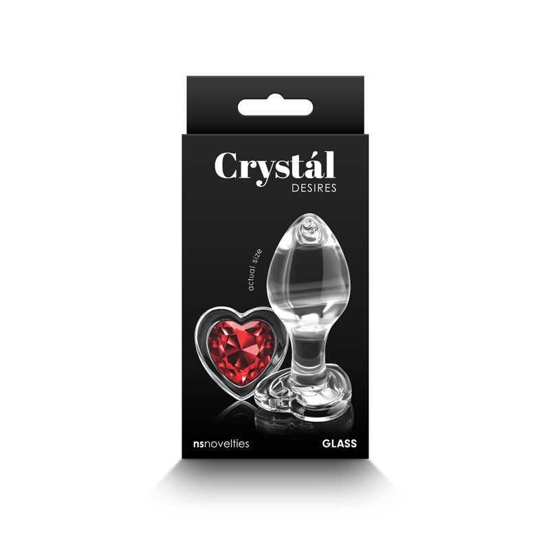 Crystal Desires Red Heart M Crystal Butt Plug