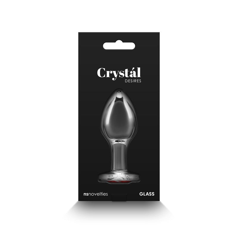 Crystal Desires Red Heart M Crystal Butt Plug