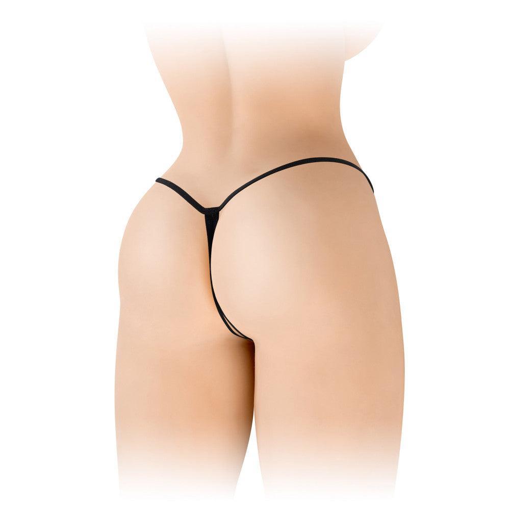 Erotic Crotchless Mini Thong Black