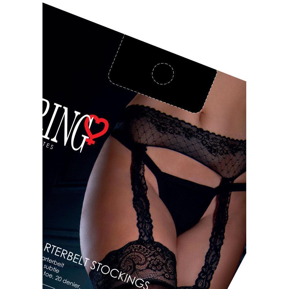 Daring Intimates Lace Garter Belt Stockings