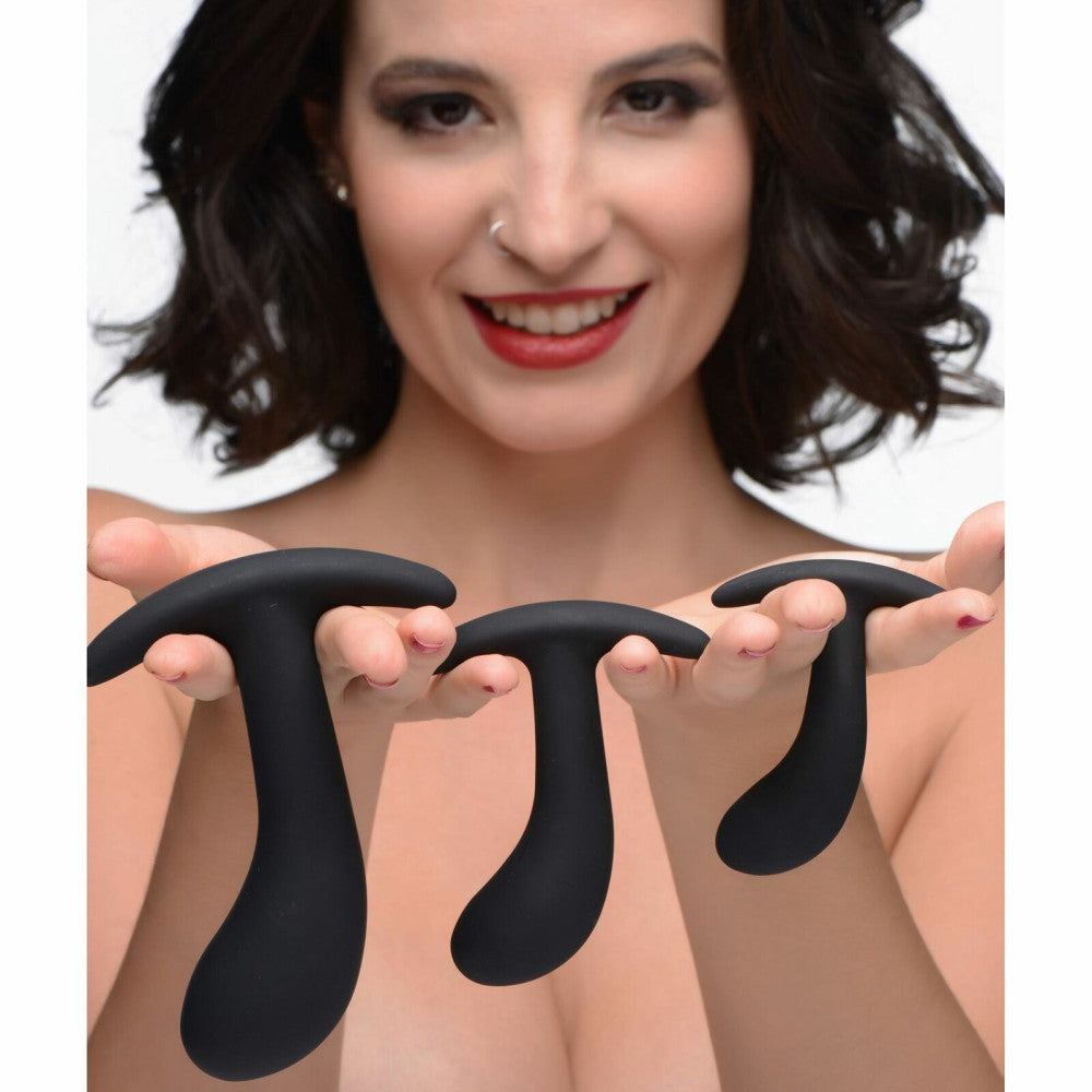 Dark Delights Silicone Butt Plugs Set of 3pcs.