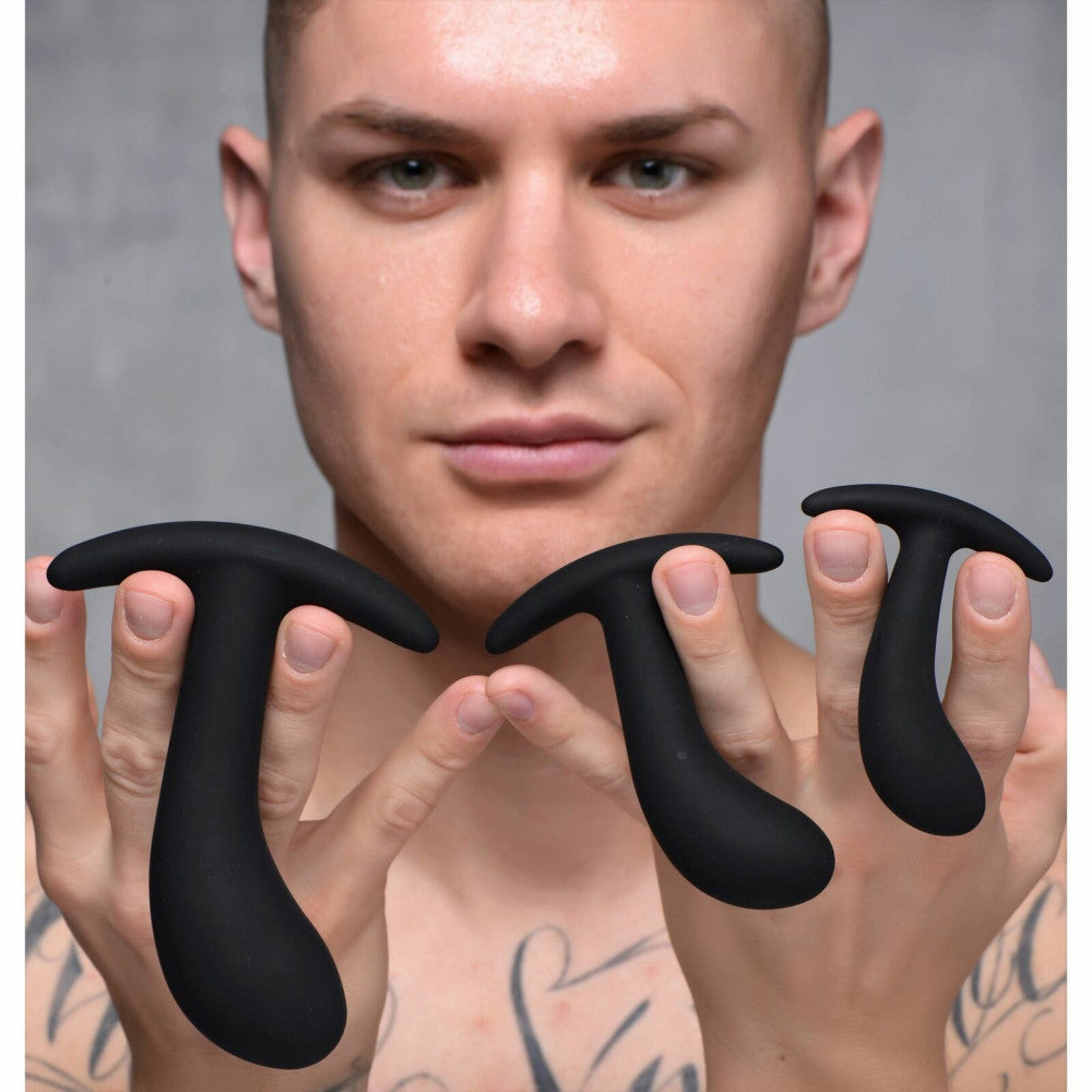 Dark Delights Silicone Butt Plugs Set of 3pcs.