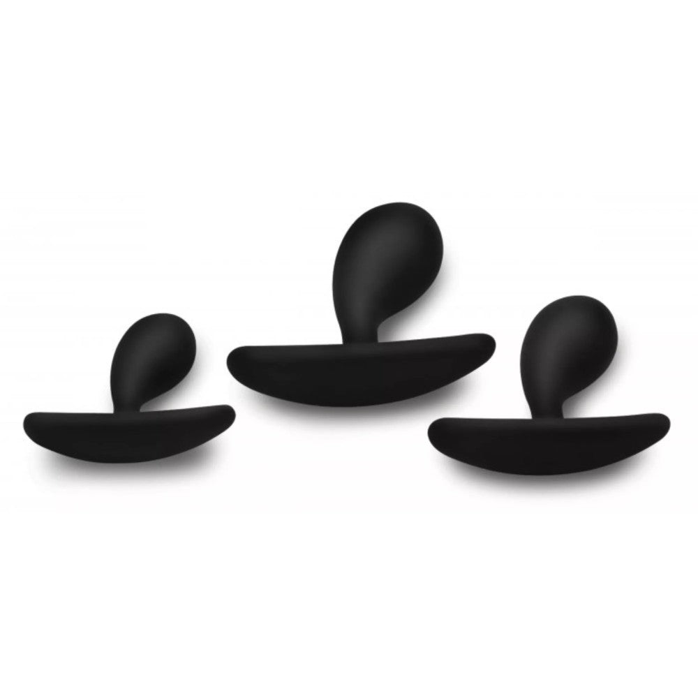 Dark Droplets Silicone Butt Plugs Set of 3 pcs.