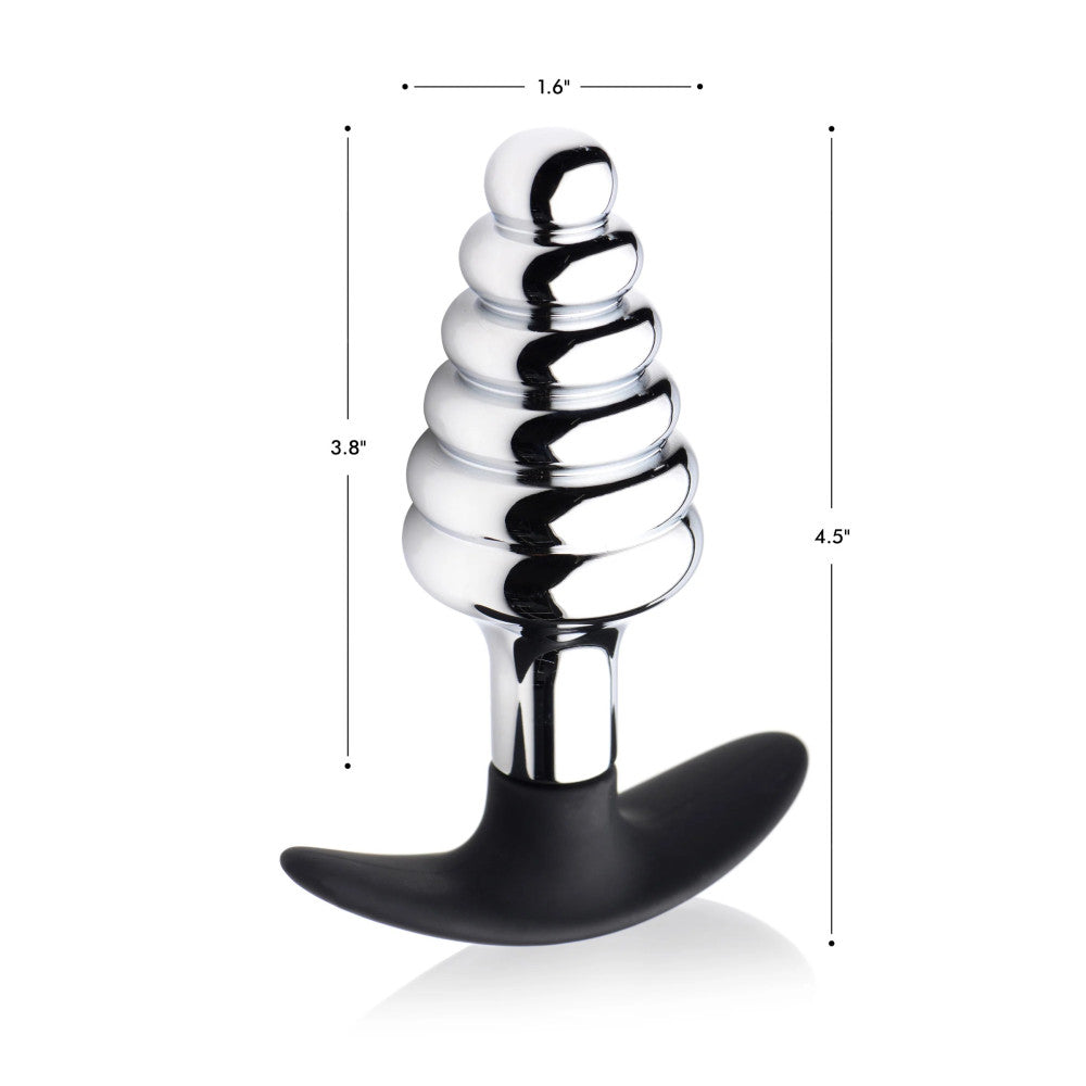 Dark Hive Metal Ribbed Butt Plug