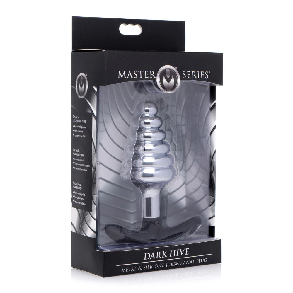 Dark Hive Metal Ribbed Butt Plug