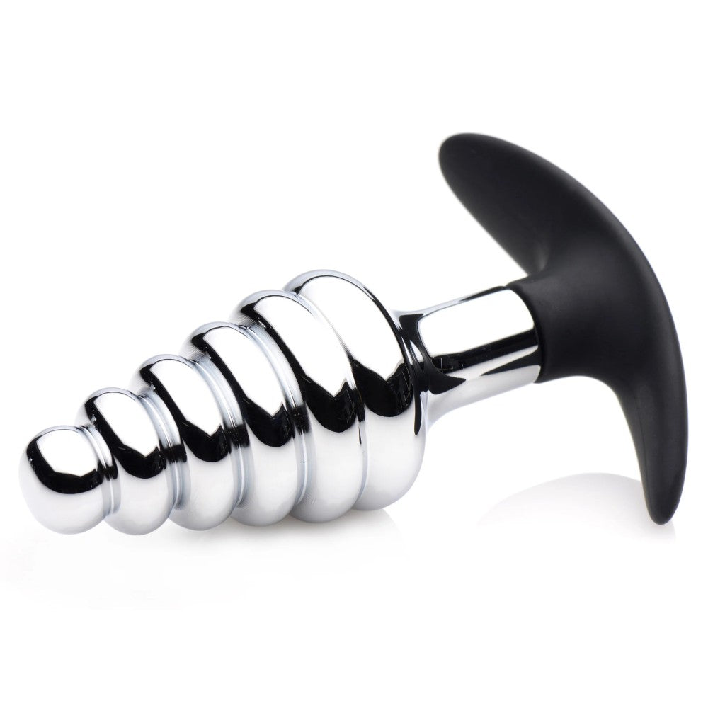 Dark Hive Metal Ribbed Butt Plug