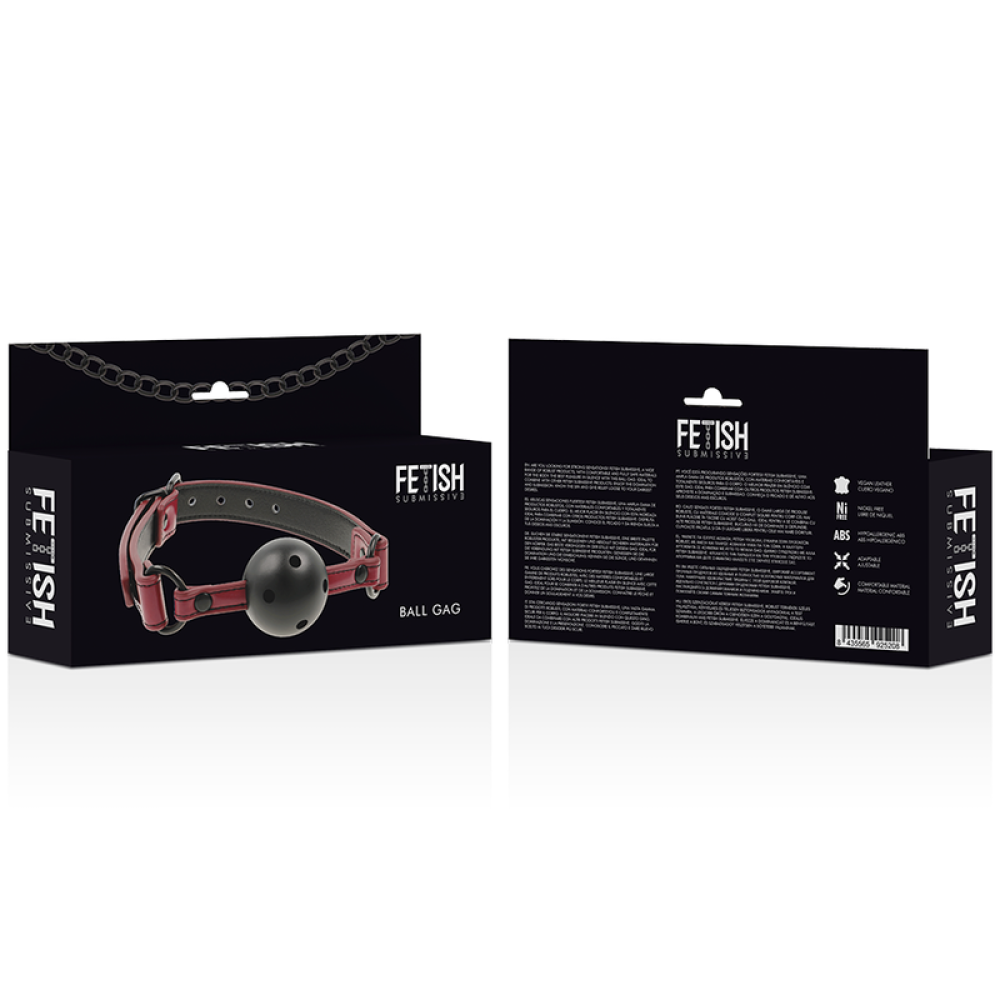 Fetish Submissive Breathable Ball Gag Red