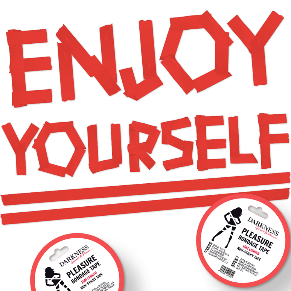 Darkness Pleasure BDSM Bondage Tape 15 Metre Red