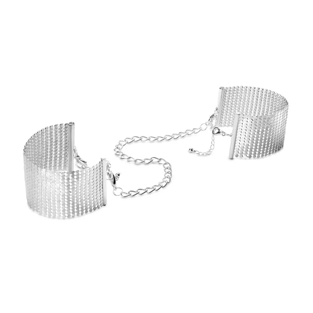 Bijoux Indiscrets Desir Metallique Mesh Silver Handcuffs
