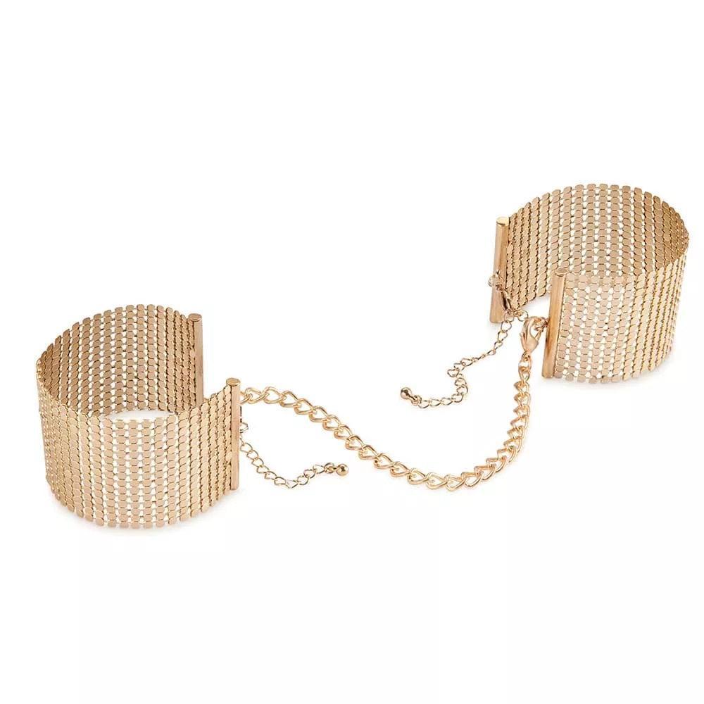 Bijoux Indiscrets Desir Metallique Mesh Gold Handcuffs