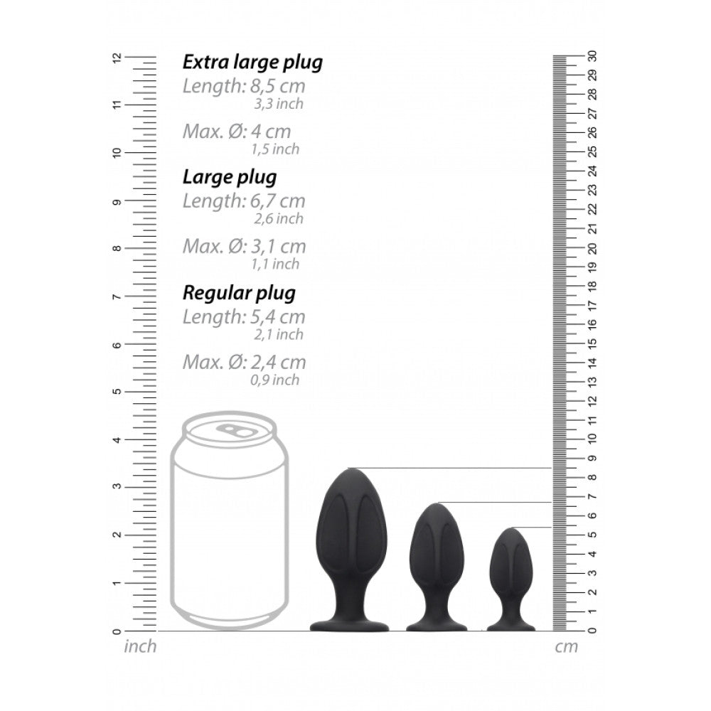 Diamond Shape Butt Plugs Set of 3 pcs.