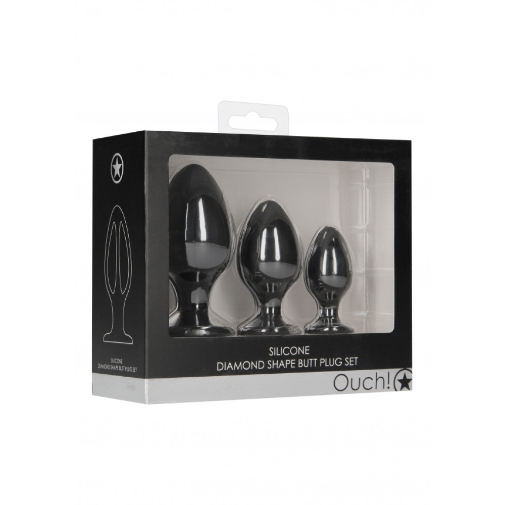 Diamond Shape Butt Plugs Set of 3 pcs.