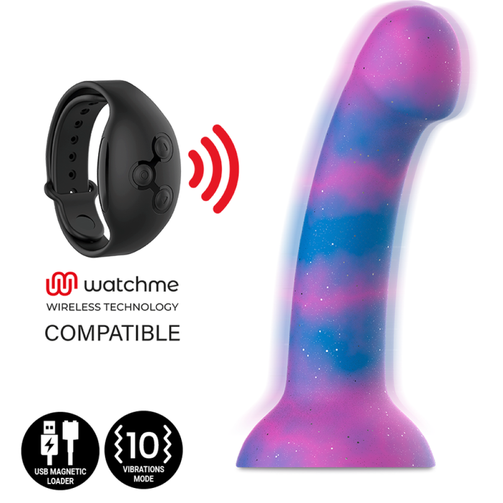 Dion Galactic Brocade Silicone Vibrating Dildo Size M