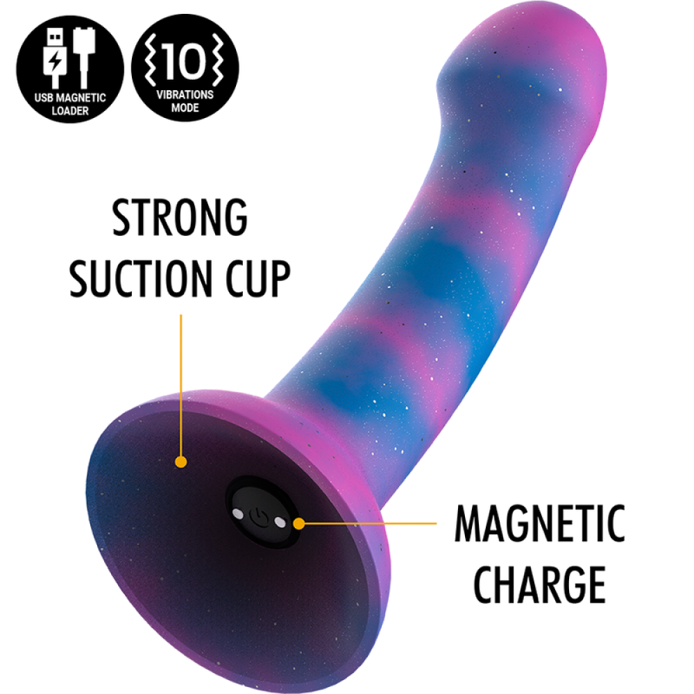 Dion Galactic Brocade Silicone Vibrating Dildo Size M