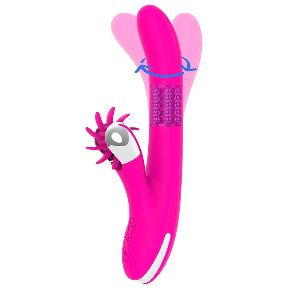 Diversia Rechargeable Bunny Waves Gyrating Vibrator