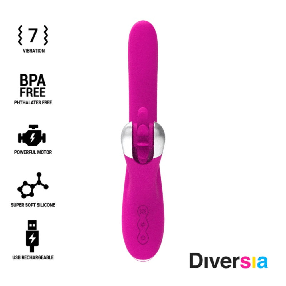 Diversia Rechargeable Bunny Waves Gyrating Vibrator