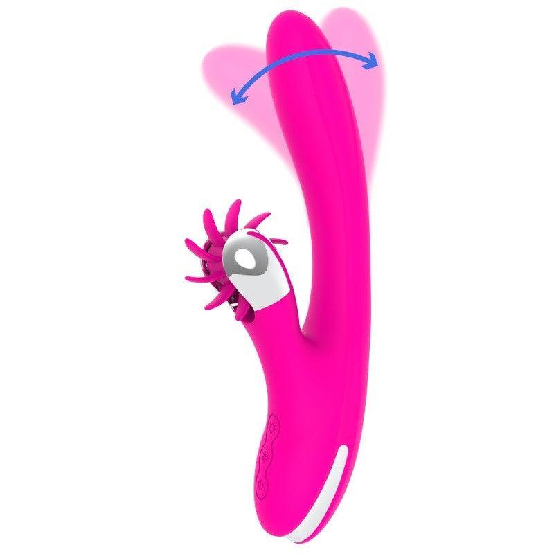 Rechargeable Bunny Waves Vibrator with "Come here" Motion