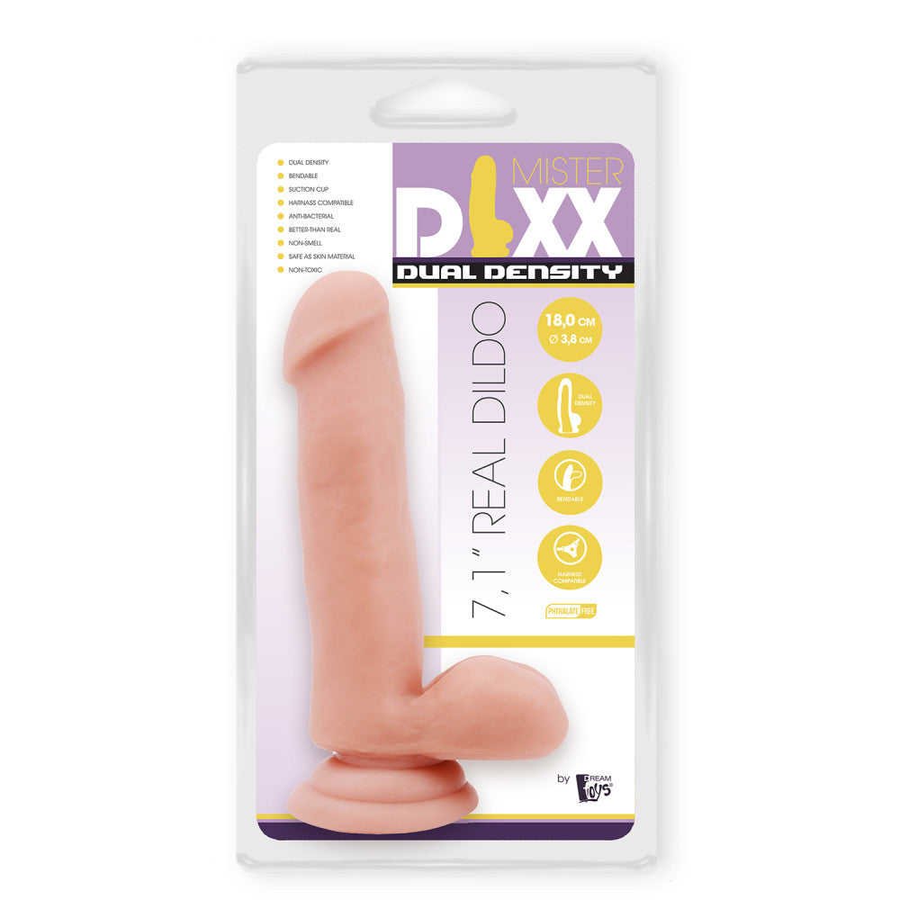 Dixx Realistic Dual Density Suction Cup Dildo 7.1"
