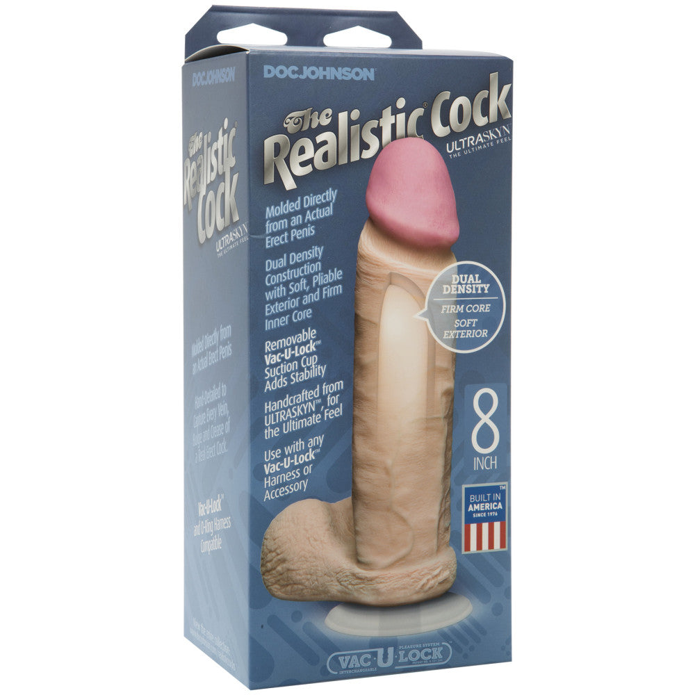 Doc Johnson Realistic Suction Cup Dildo 8"