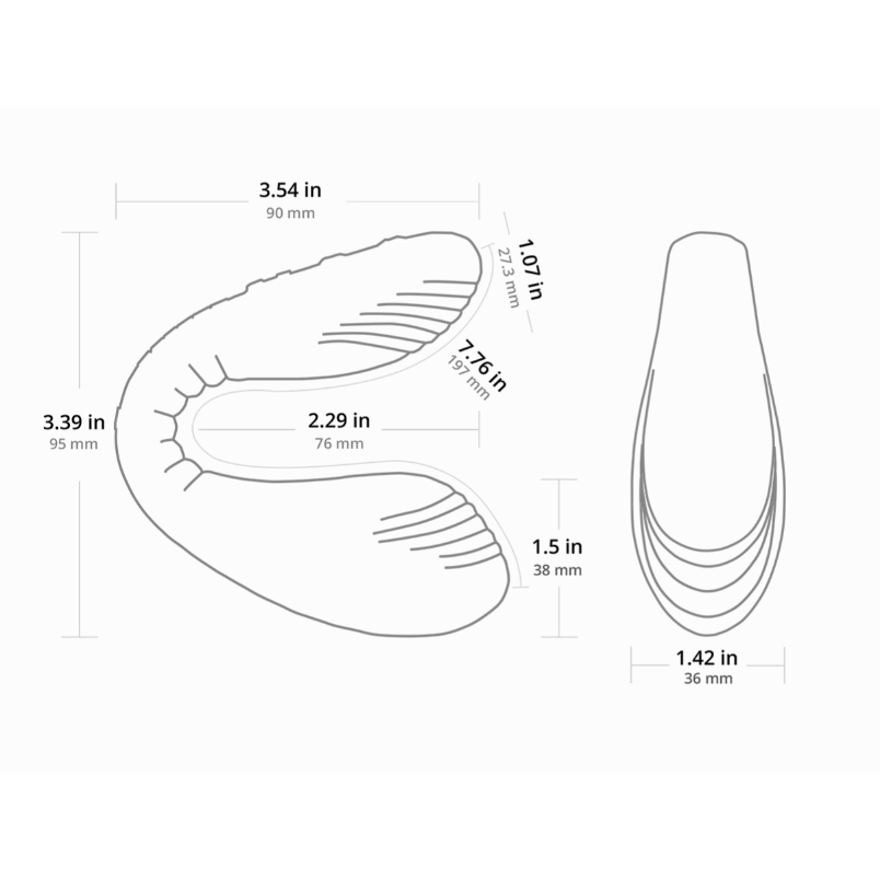 Lovense Dolce Silicone Bluetooth Couples Vibrator