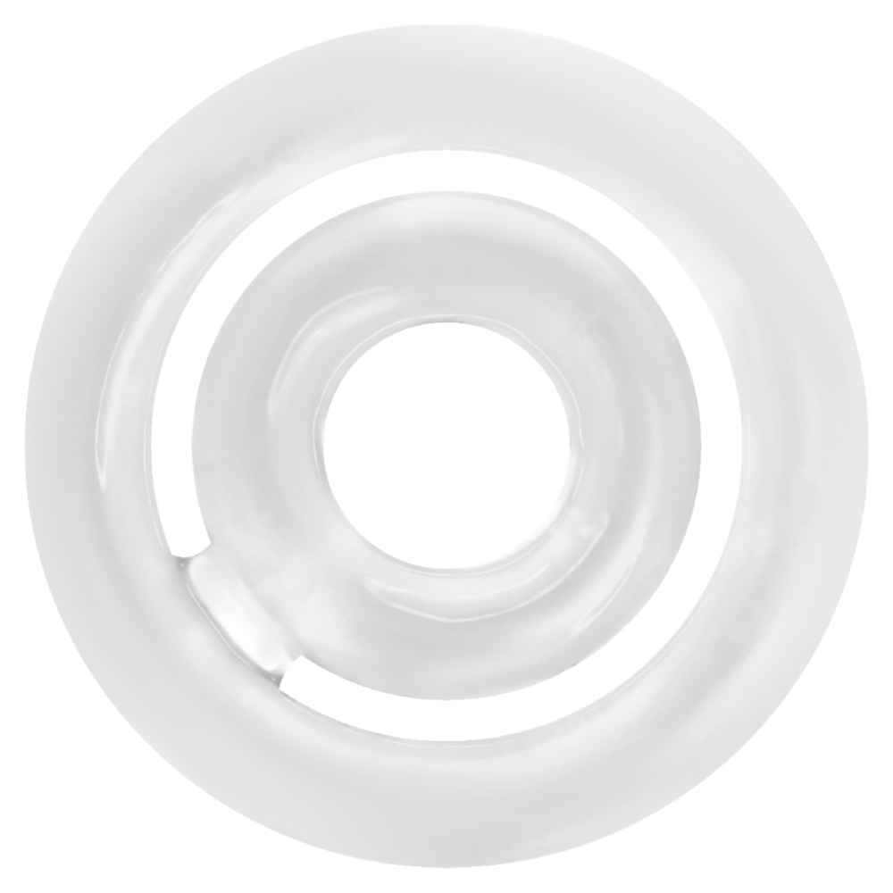 Silicone Double Cock Ring Set Clear