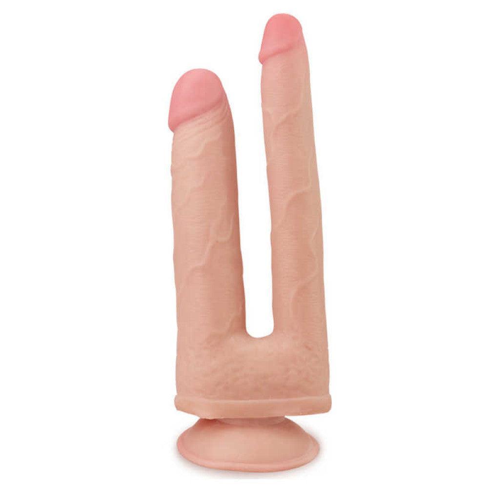 Realistic Double Penetration Suction Cup Dildo