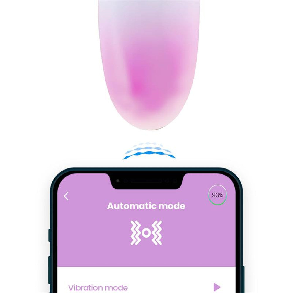 Double Layer Silicone Vibro Egg with App Intoyou Blue-Pink