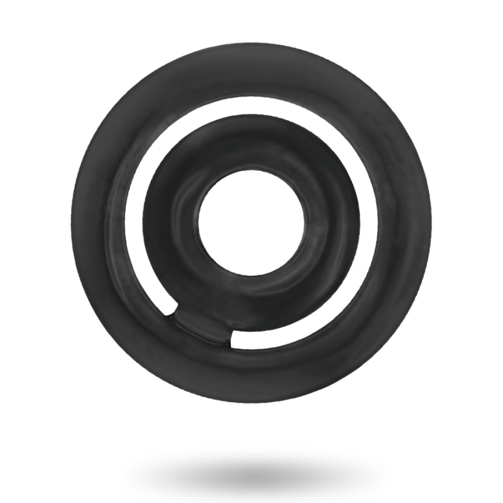 Double Cock Ring Addicted Toys Black