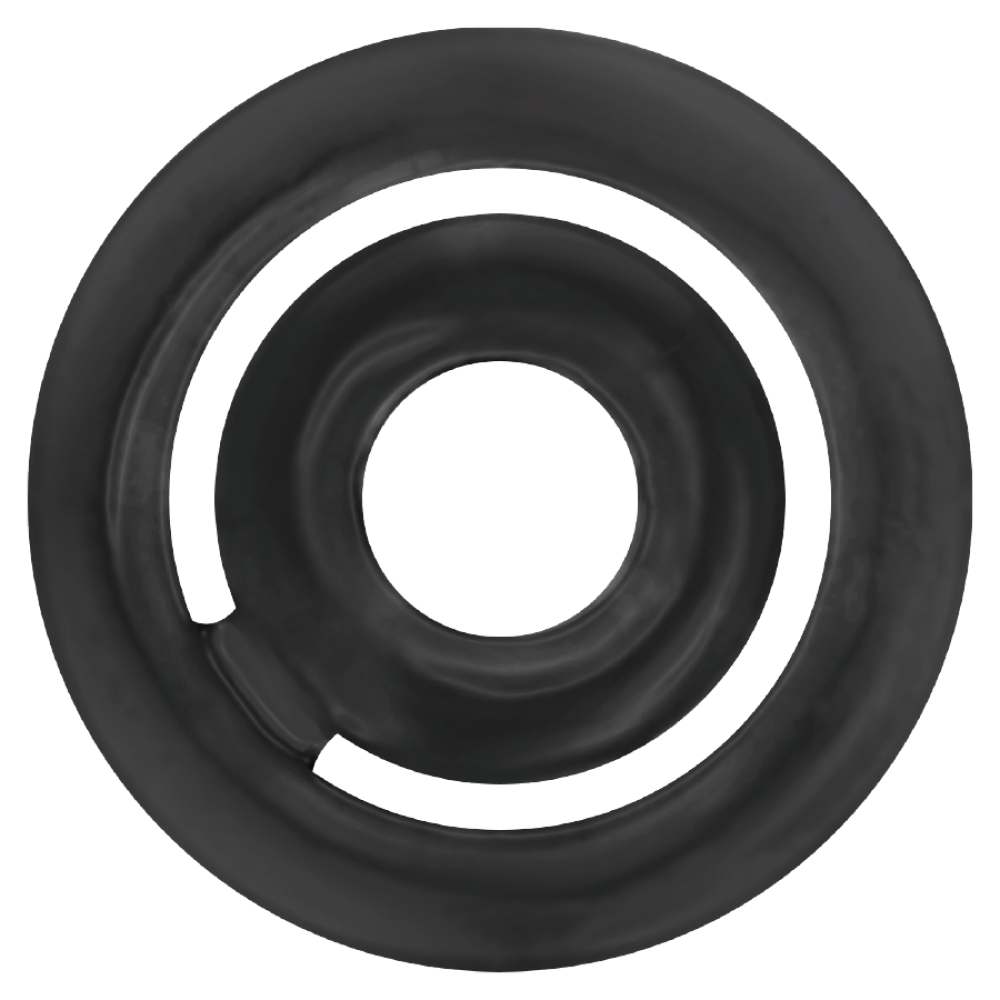 Double Cock Ring Addicted Toys Black
