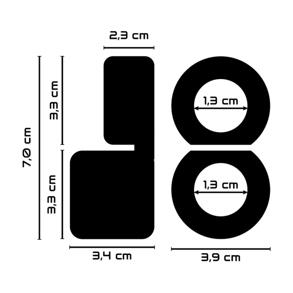 Double cock ring Powering black