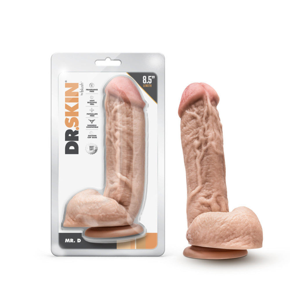 Dr. Skin Mr.D Realistic Testicle Dildo 8.5"