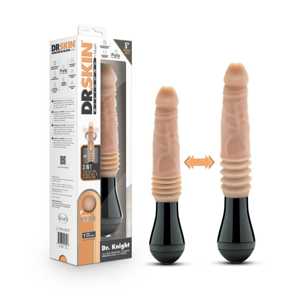 Dr.Knight Rechargeable Realistic Thrusting & Rotating Silicone Dildo