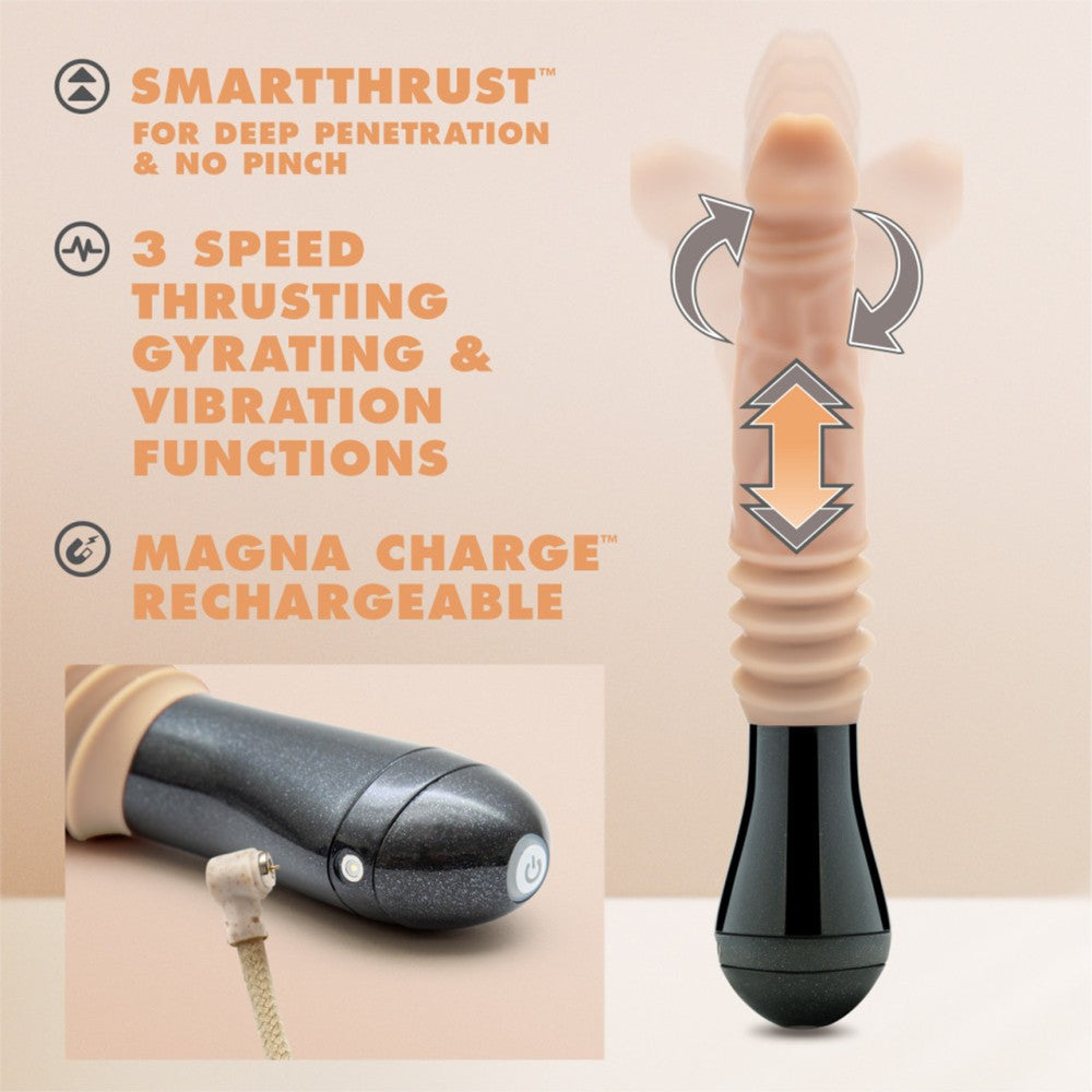 Dr.Knight Rechargeable Realistic Thrusting & Rotating Silicone Dildo
