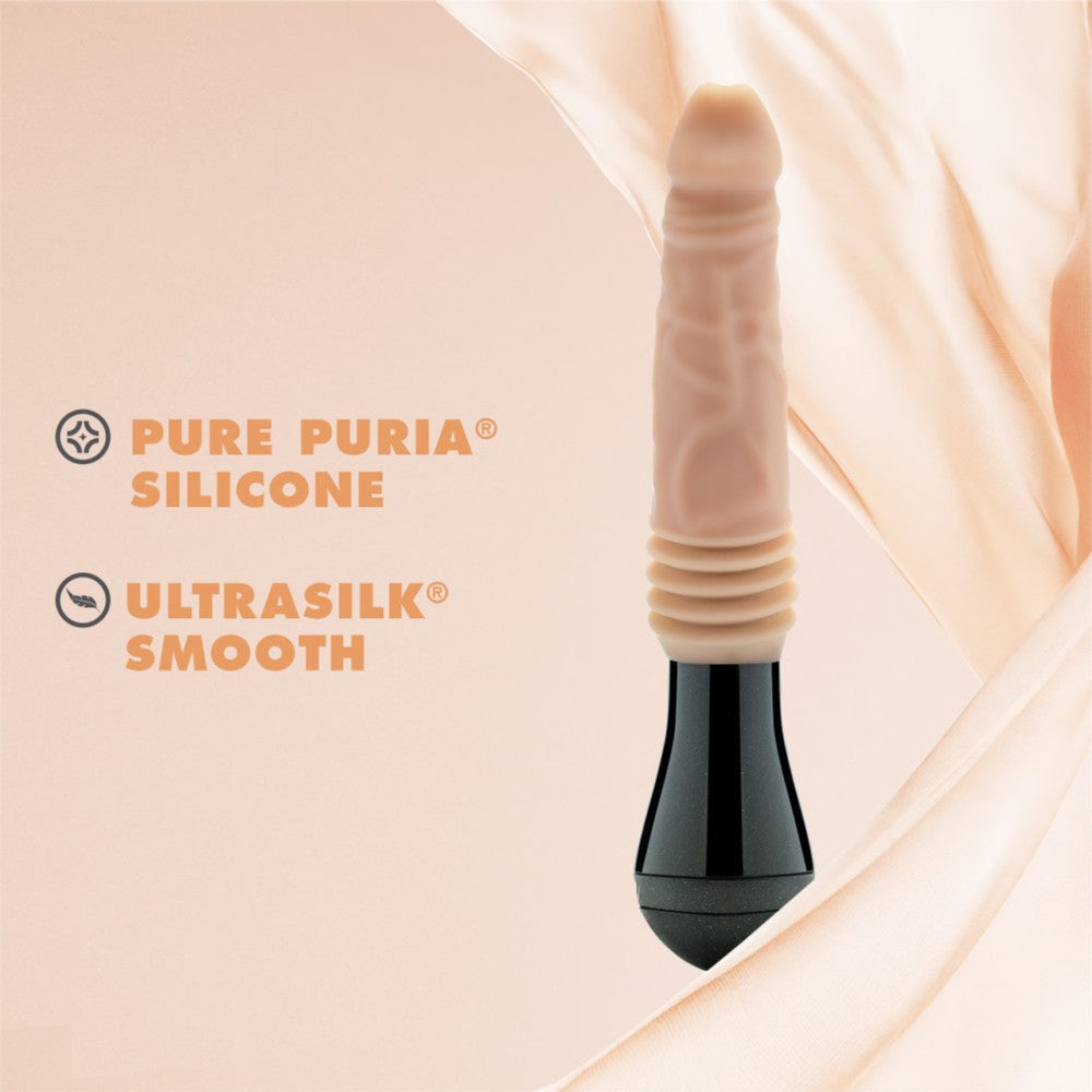 Dr.Knight Rechargeable Realistic Thrusting & Rotating Silicone Dildo