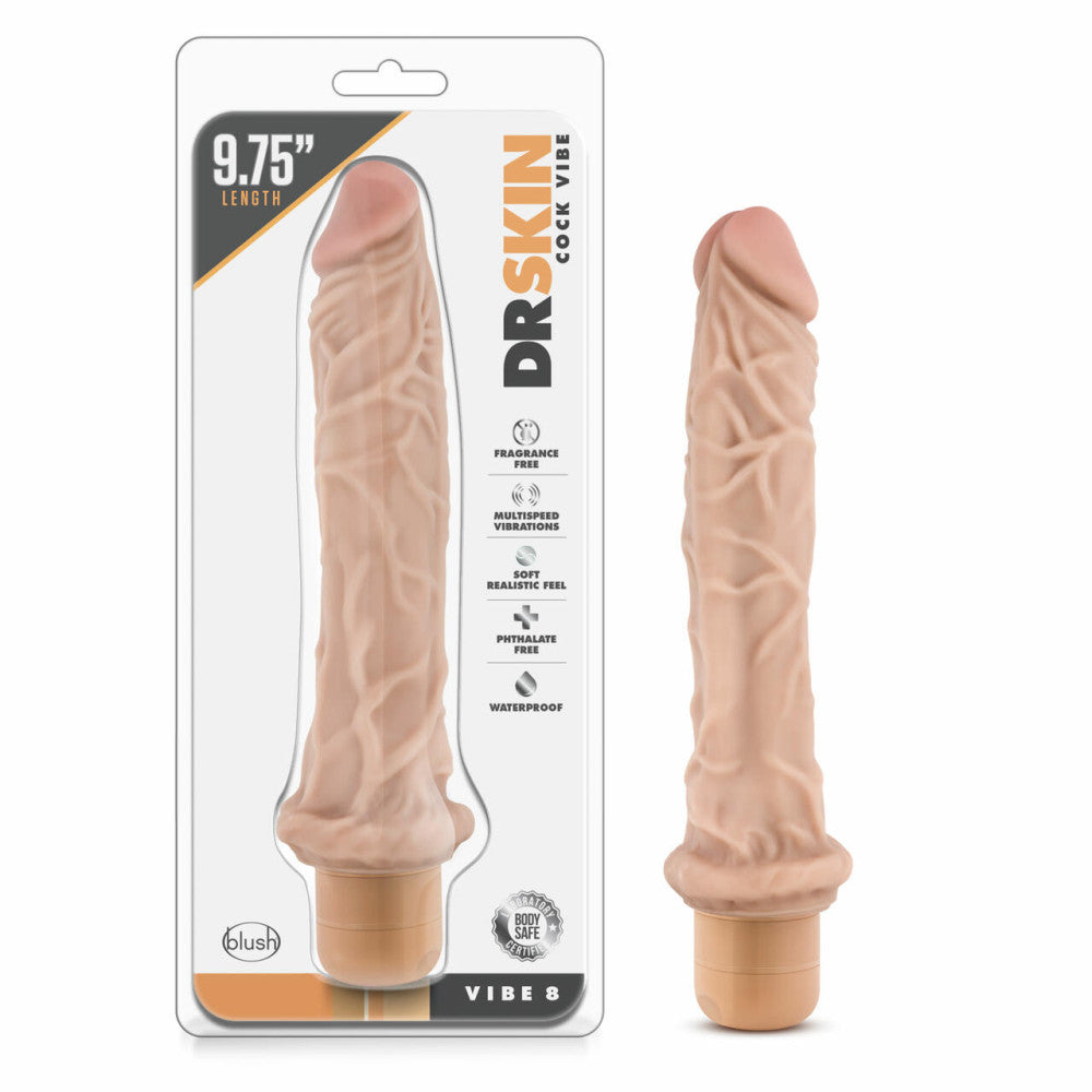Dr.Skin Long Vibe Realistic Vibrator 8"