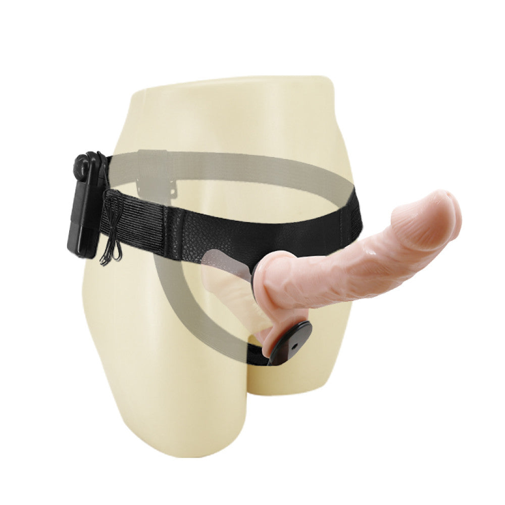 Double Dildo Heads Vibrating DP Strapon Harness