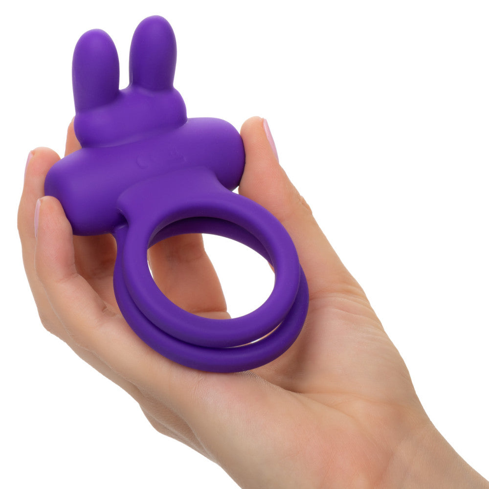 Dual Rockin Rabbit Silicone Cock Ring with Clit Stimulator