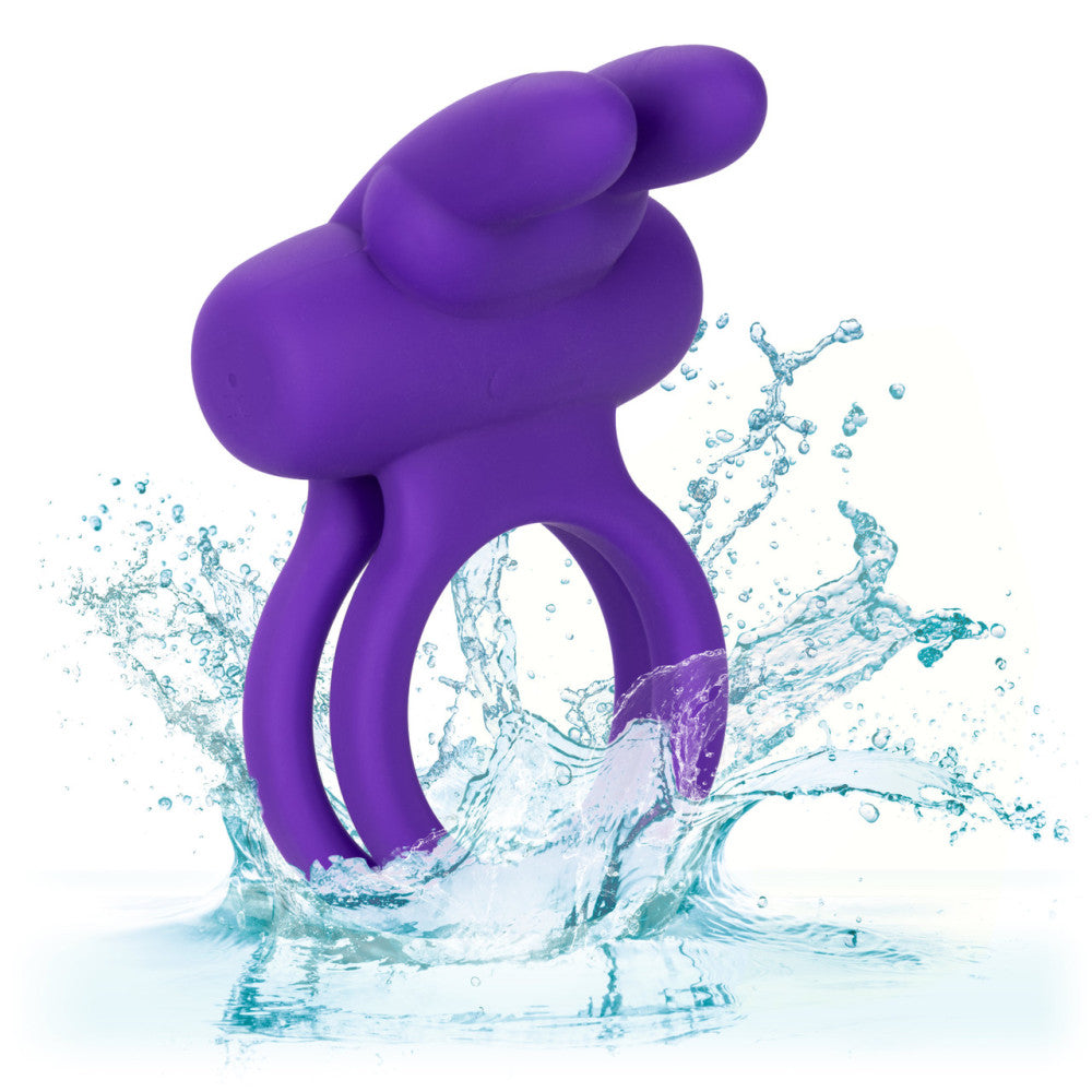 Dual Rockin Rabbit Silicone Cock Ring with Clit Stimulator