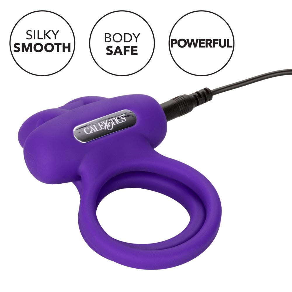 Dual Rockin Rabbit Silicone Cock Ring with Clit Stimulator