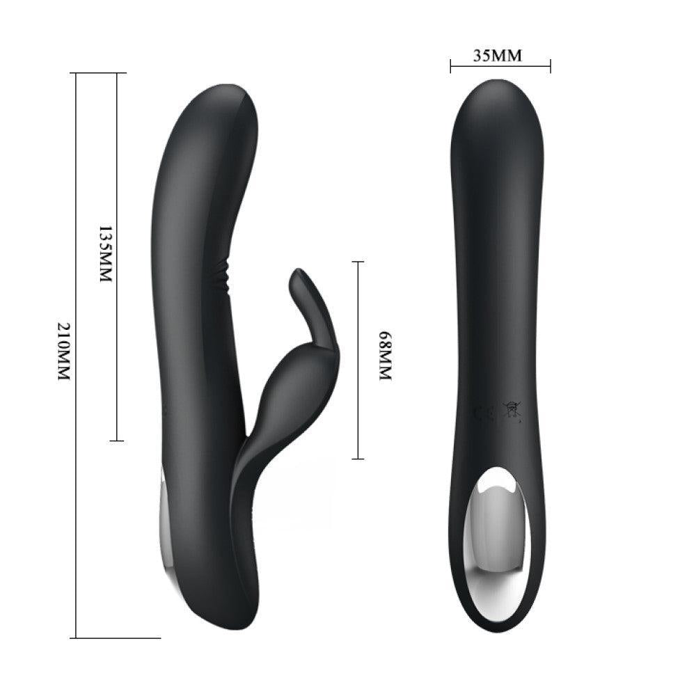 Dylan 'Come Hither' Rabbit Vibrator Black