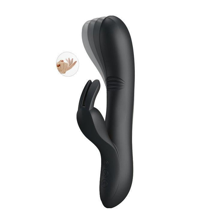 Dylan 'Come Hither' Rabbit Vibrator Black