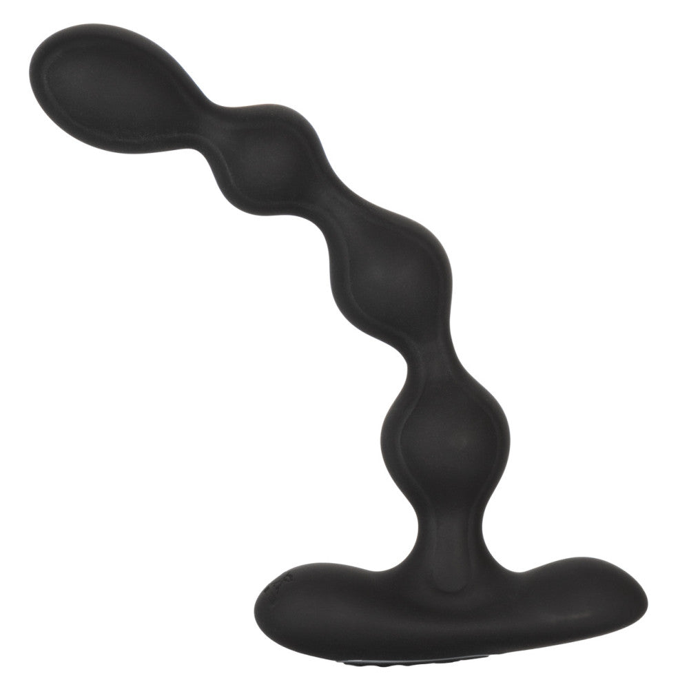 Eclipse Rechargeable Vibrating Silicone Beaded Anal Toy Black
