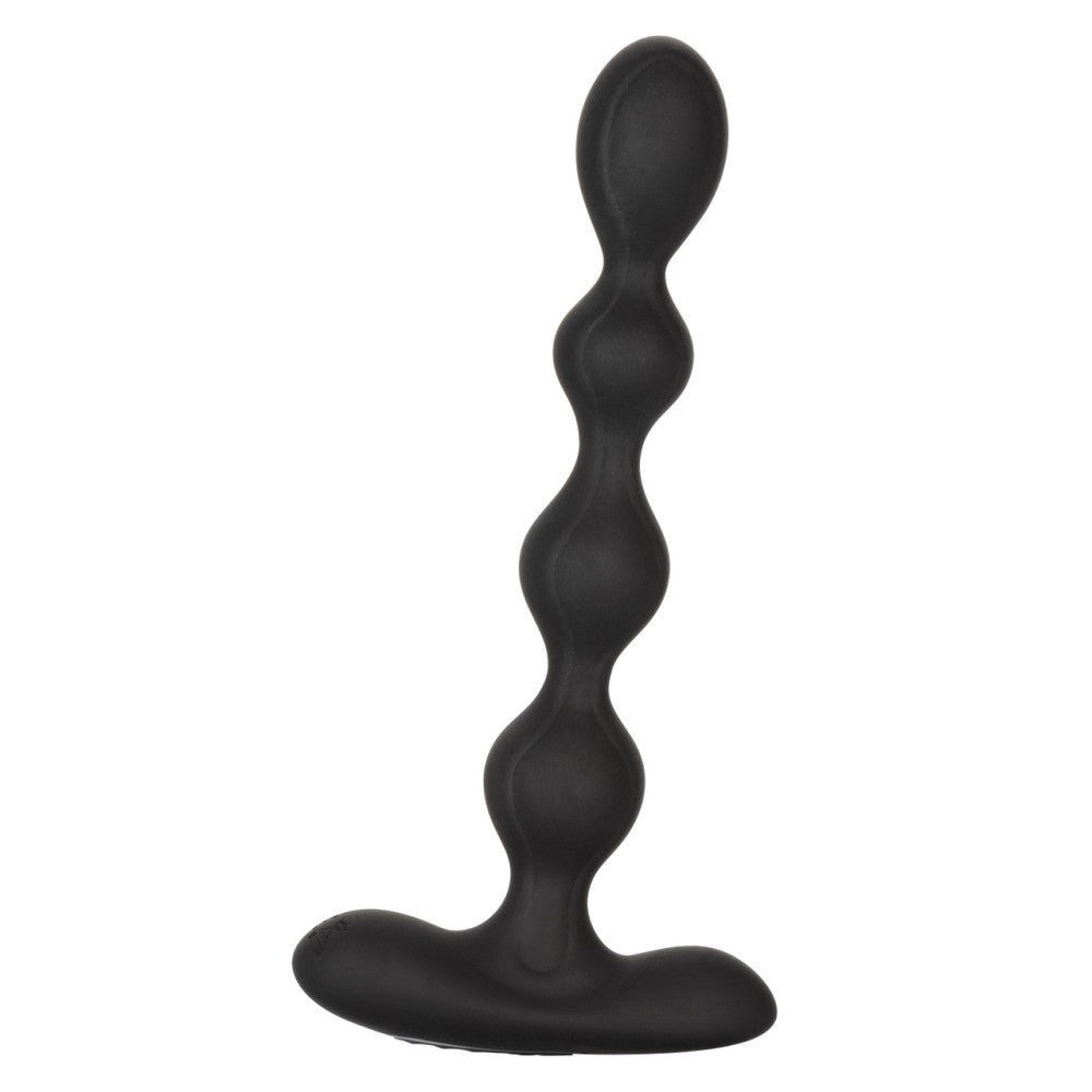 Eclipse Rechargeable Vibrating Silicone Beaded Anal Toy Black