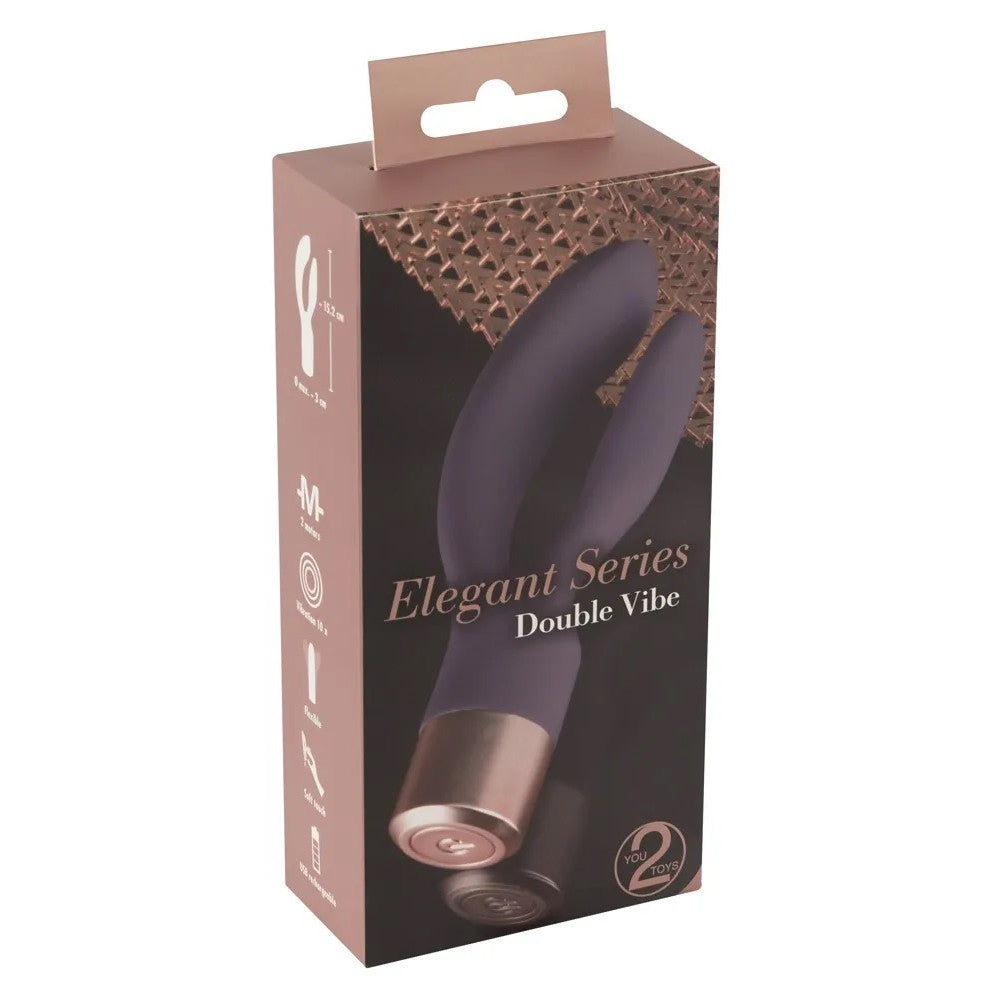 Elegant Rechargeable Double Anal-Vaginal Vibrator
