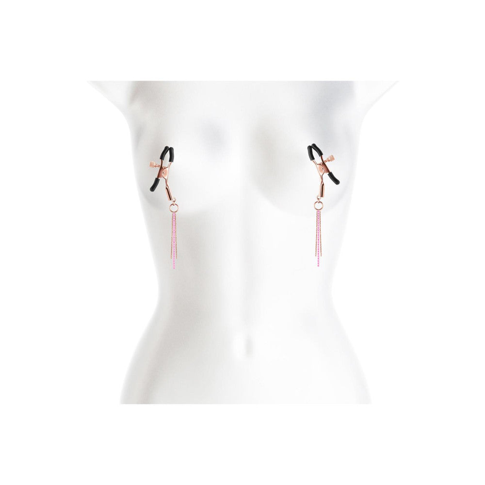 Bound Embellished Nipple Clamps Gold