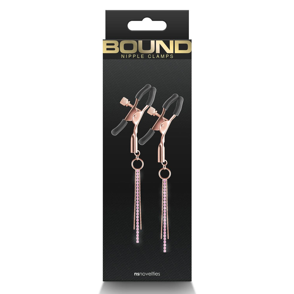 Bound Embellished Nipple Clamps Gold