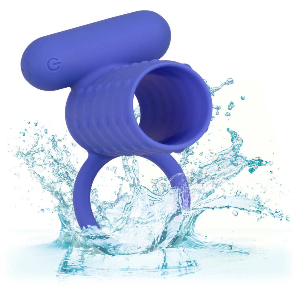 Endless Desires Silicone Vibrating Penis Enlarger Blue