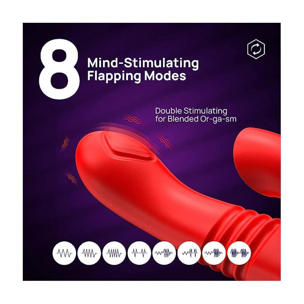 Velvet Tongue Thrusting & Pulse Vibrator Red